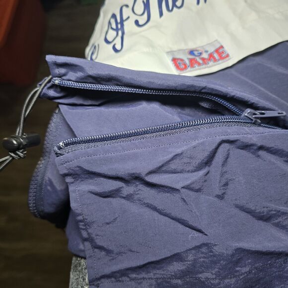 Game Sportswear Glenwood H&L Co Fire Dept Windbreaker Jacket Navy White Medium - Picture 13 of 13